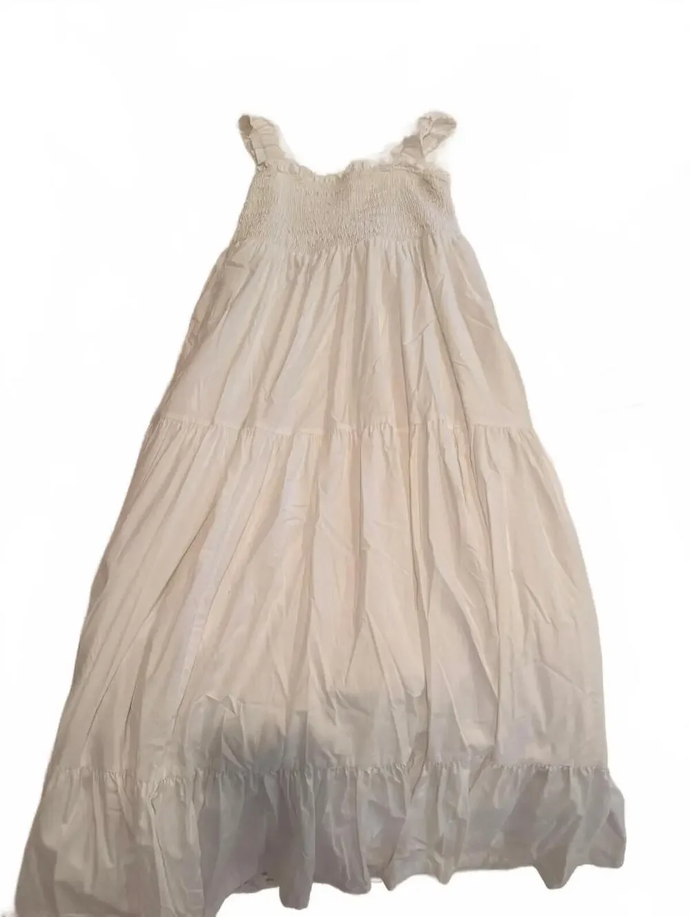 Ambercrombie White Smocked Maxi Dress